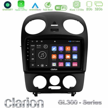 Clarion GL300 Series 4Core Android11 2+32GB VW Beetle Navigation Multimedia Tablet 9" Με Carplay &amp; Android Auto