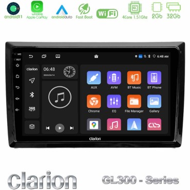 Clarion GL300 Series 4Core Android11 2+32GB VW Beetle Navigation Multimedia Tablet 9" Με Carplay &amp; Android Auto