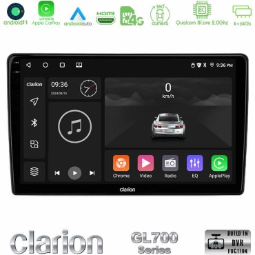 Clarion GL700 Series 8Core Android13 4+64GB Navigation Multimedia Tablet 9" Με Carplay &amp; Android Auto