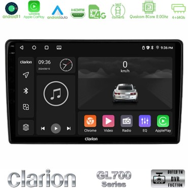 Clarion GL700 Series Alfa Romeo Mito 2008-2014 8Core Android13 4+64GB Navigation Multimedia Tablet 9" Με Carplay &amp; Android Auto Με Carplay &amp; Android Auto