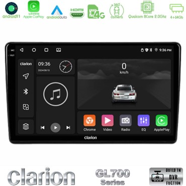 Clarion GL700 Series 8Core Android13 4+64GB Alfa Romeo 159/Brera/Spider Navigation Multimedia Tablet 9" Με Carplay &amp; Android Auto