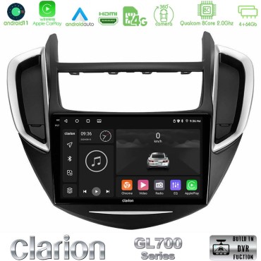 Clarion GL700 Series 8Core Android13 4+64GB Chevrolet Trax 2013-2020 Navigation Multimedia Tablet 9" Με Carplay &amp; Android Auto