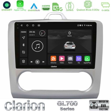 Clarion GL700 Series 8Core Android13 4+64GB Ford Focus Auto AC Navigation Multimedia Tablet 9" Με Carplay &amp; Android Auto