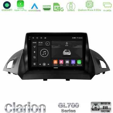 Clarion GL700 Series 8Core Android13 4+64GB Ford C-Max/Kuga Navigation Multimedia Tablet 9" Με Carplay &amp; Android Auto