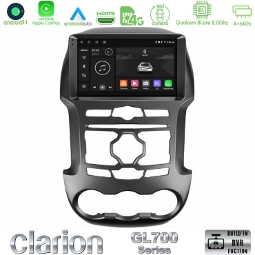 Clarion GL700 Series 8Core Android13 4+64GB Ford Ranger 2012-2016 Navigation Multimedia Tablet 9" Με Carplay &amp; Android Auto