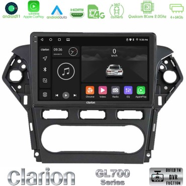 Clarion GL700 Series 8Core Android13 4+64GB Ford Mondeo 2011-2014 Navigation Multimedia Tablet 10" Με Carplay &amp; Android Auto
