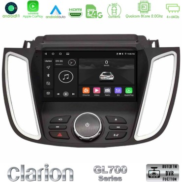 Clarion GL700 Series 8Core Android13 4+64GB Ford Kuga/C-Max 2013-2019 Navigation Multimedia Tablet 9" Με Carplay &amp; Android Auto