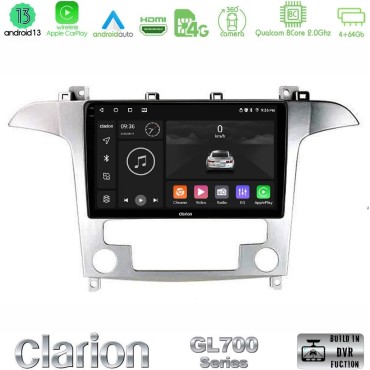 Clarion GL700 Series Ford S-Max 2006-2012 8Core Android13 4+64GB Navigation Multimedia Tablet 9" Με Carplay &amp; Android Auto Με Carplay &amp; Android Auto