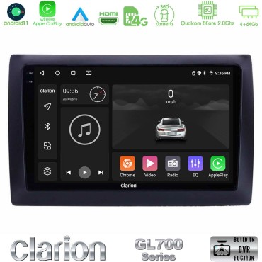 Clarion GL700 Series 8Core Android13 4+64GB Fiat Stilo Navigation Multimedia Tablet 9" Με Carplay &amp; Android Auto