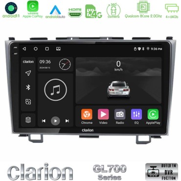 Clarion GL700 Series 8Core Android13 4+64GB Honda CRV Navigation Multimedia Tablet 9" Με Carplay &amp; Android Auto