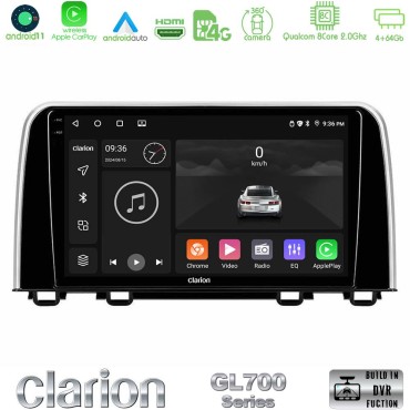 Clarion GL700 Series 8Core Android13 4+64GB Honda CR-V 2019-&gt; Navigation Multimedia Tablet 10" Με Carplay &amp; Android Auto