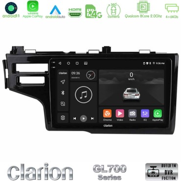 Clarion GL700 Series 8Core Android13 4+64GB Honda Jazz 2013-2020 Navigation Multimedia Tablet 9" Με Carplay &amp; Android Auto