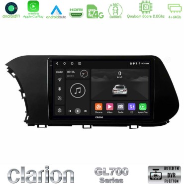 Clarion GL700 Series 8Core Android13 4+64GB Hyundai i20 2021-2023 Navigation Multimedia Tablet 10" Με Carplay & Android Auto Clarion GL700 Series 8Core Android13 4+64GB Hyundai i20 2021-2023 Navigation Multimedia Tablet 10" Με Carplay & Android Auto