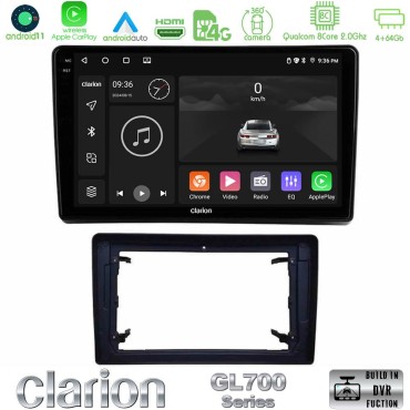 Clarion GL700 Series 8Core Android13 4+64GB Chrysler / Dodge / Jeep Navigation Multimedia Tablet 10" Με Carplay &amp; Android Auto
