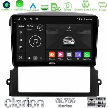 Clarion GL700 Series 8Core Android13 4+64GB Kia Sorento Navigation Multimedia Tablet 9" Με Carplay &amp; Android Auto