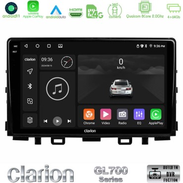 Clarion GL700 Series 8Core Android13 4+64GB Kia Stonic Navigation Multimedia Tablet 9" Με Carplay &amp; Android Auto