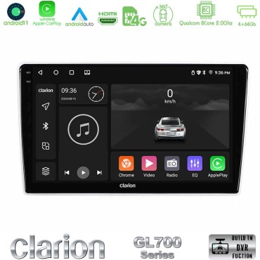 Clarion GL700 Series Kia Sportage 2005-2008 8Core Android13 4+64GB Navigation Multimedia Tablet 9" Με Carplay &amp; Android Auto Με Carplay &amp; Android Auto