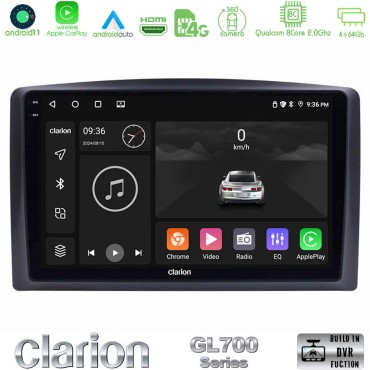 Clarion GL700 Series 8Core Android13 4+64GB Mercedes Vito 2015-2021 Navigation Multimedia Tablet 10" Με Carplay &amp; Android Auto