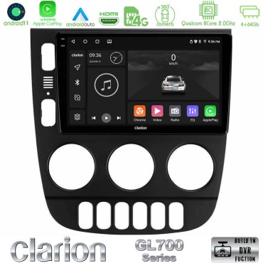 Clarion GL700 Series 8Core Android13 4+64GB Mercedes ML Class 1998-2005 Navigation Multimedia Tablet 9" Με Carplay &amp; Android Auto