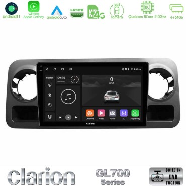 Clarion GL700 Series 8Core Android13 4+64GB Mercedes Sprinter W907 Navigation Multimedia Tablet 10" Με Carplay &amp; Android Auto