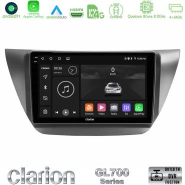 Clarion GL700 Series 8Core Android13 4+64GB Mitsubishi Lancer 2004 – 2008 Navigation Multimedia Tablet 9" Με Carplay &amp; Android Auto