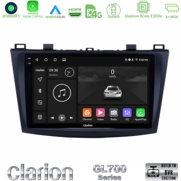 Clarion GL700 Series 8Core Android13 4+64GB Mazda 3 2009-2014 Navigation Multimedia Tablet 9" ฮฮต Carplay & Android Auto Clarion GL700 Series 8Core Android13 4+64GB Mazda 3 2009-2014 Navigation Multimedia Tablet 9" ฮฮต Carplay & Android Auto