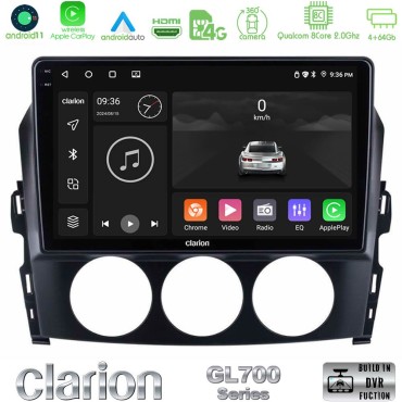 Clarion GL700 Series 8Core Android13 4+64GB Mazda MX-5 2006-2008 Navigation Multimedia Tablet 9" Με Carplay &amp; Android Auto