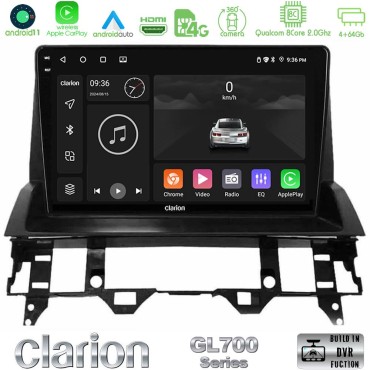 Clarion GL700 Series 8Core Android13 4+64GB Mazda6 2002-2006 Navigation Multimedia Tablet 9" Με Carplay &amp; Android Auto