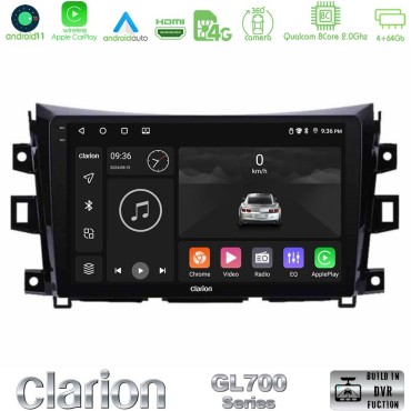 Clarion GL700 Series 8Core Android13 4+64GB Nissan Navara NP300 Navigation Multimedia Tablet 9" Με Carplay & Android Auto Clarion GL700 Series 8Core Android13 4+64GB Nissan Navara NP300 Navigation Multimedia Tablet 9" Με Carplay & Android Auto