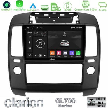Clarion GL700 Series 8Core Android13 4+64GB Nissan Navara Navigation Multimedia Tablet 9" Με Carplay & Android Auto Clarion GL700 Series 8Core Android13 4+64GB Nissan Navara Navigation Multimedia Tablet 9" Με Carplay & Android Auto