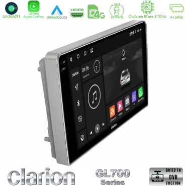 Clarion GL700 Series 8Core Android13 4+64GB Opel Astra/Corsa/Antara/Zafira Navigation Multimedia Tablet 9" Με Carplay &amp; Android Auto
