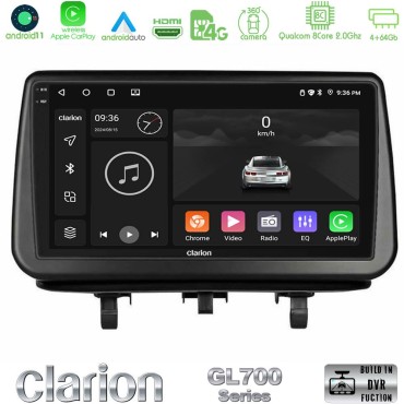 Clarion GL700 Series Opel Meriva B 2010-2017 8Core Android13 4+64GB Navigation Multimedia Tablet 9" Με Carplay &amp; Android Auto