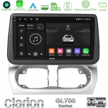 Clarion GL700 Series Opel Corsa C/Combo C 8Core Android13 4+64GB Navigation Multimedia Tablet 9" Με Carplay &amp; Android Auto
