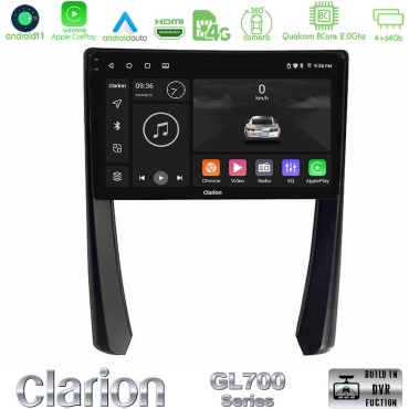 Clarion GL700 Series 8Core Android13 4+64GB Porsche 911/Cayman/Boxster Navigation Multimedia Tablet 9" Με Carplay &amp; Android Auto