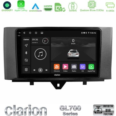 Clarion GL700 Series 8Core Android13 4+64GB Smart 451 Facelift Navigation Multimedia Tablet 9" Με Carplay &amp; Android Auto