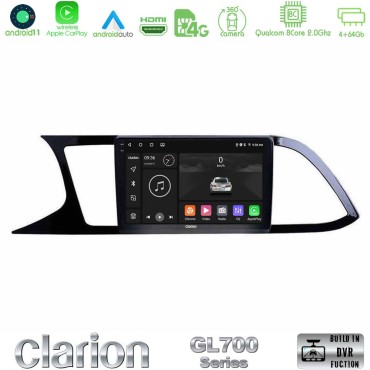 Clarion GL700 Series 8Core Android13 4+64GB Seat Leon 2013 – 2019 Navigation Multimedia Tablet 9" Με Carplay &amp; Android Auto
