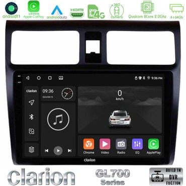Clarion GL700 Series 8Core Android13 4+64GB Suzuki Swift 2005-2010 Navigation Multimedia Tablet 10" Με Carplay &amp; Android Auto