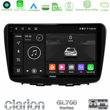 Clarion GL700 Series 8Core Android13 4+64GB Suzuki Baleno 2016-2021 Navigation Multimedia Tablet 9" Με Carplay &amp; Android Auto