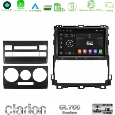 Clarion GL700 Series 8Core Android13 4+64GB Toyota Land Cruiser J120 2002-2009 Navigation Multimedia Tablet 9" Με Carplay &amp; Android Auto