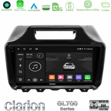 Clarion GL700 Series Toyota iQ 2008 – 2015 8Core Android13 4+64GB Navigation Multimedia Tablet 9" Με Carplay &amp; Android Auto Με Carplay &amp; Android Auto