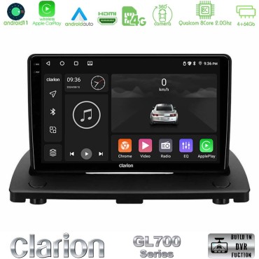 Clarion GL700 Series 8Core Android13 4+64GB Volvo XC90 2006-2014 Navigation Multimedia Tablet 9" Με Carplay &amp; Android Auto