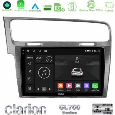 Clarion GL700 Series 8Core Android13 4+64GB VW GOLF 7 Navigation Multimedia Tablet 10" Με Carplay &amp; Android Auto
