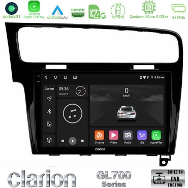 Clarion GL700 Series 8Core Android13 4+64GB VW GOLF 7 Navigation Multimedia Tablet 10" Με Carplay &amp; Android Auto