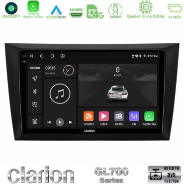 Clarion GL700 Series 8Core Android13 4+64GB Vw Golf 6 Navigation Multimedia Tablet 9" Με Carplay &amp; Android Auto