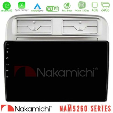 Nakamichi NAM5260 Series 4Core Android12 4+64GB Fiat Grande Punto 2006-2011 Navigation Multimedia Tablet 9" Με Carplay &amp; Android Auto