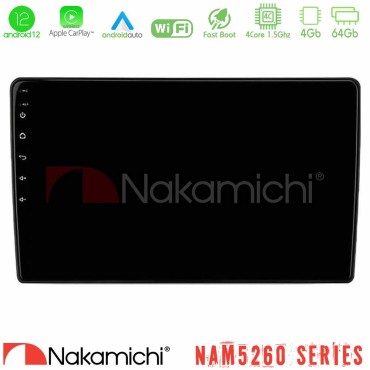 Nakamichi NAM5260 Series Alfa Romeo Mito 2008-2014 4Core Android12 4+64GB Navigation Multimedia Tablet 9" Με Carplay &amp; Android Auto