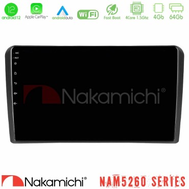 Nakamichi NAM5260 Series 4Core Android12 4+64GB Audi A3 8P Navigation Multimedia Tablet 9" Με Carplay &amp; Android Auto