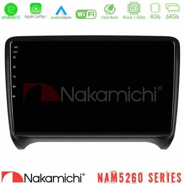 Nakamichi NAM5260 Series 4Core Android12 4+64GB Audi TT B7 Navigation Multimedia Tablet 9" Με Carplay &amp; Android Auto