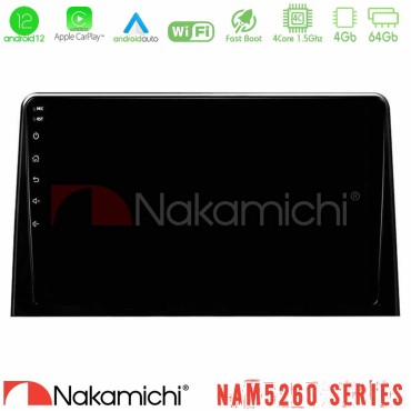 Nakamichi NAM5260 Series 4Core Android12 4+64GB Peugeot Partner / Citroen Berlingo 2020-&gt; Navigation Multimedia Tablet 10" Με Carplay & Android Auto