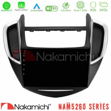 Nakamichi NAM5260 Series 4Core Android12 4+64GB Chevrolet Trax 2013-2020 Navigation Multimedia Tablet 9" Με Carplay &amp; Android Auto